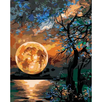 Diamondi Diamantové malování - MALOVANÝ ÚPLNĚK Rozměr: 40x50 cm, Rámování: bez rámu a bez vypnutí plátna