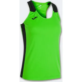 Dámské/Dívčí sportovní tílko JOMA RECORD II TANK TOP FLUOR GREEN BLACK Velikost: S, Barva: VERDE FLÚOR-NEGRO