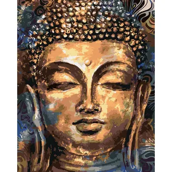 Diamondi Diamantové malování - BUDDHA S ORNAMENTY Rozměr: 40x50 cm, Rámování: bez rámu a bez vypnutí plátna
