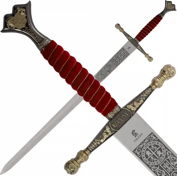 Replika zbraně Art Gladius Meč Karel V. de Luxe staromosaz