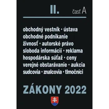 Kniha Zákony 2022 II/A - Obchodné právo a živnostenský zákon