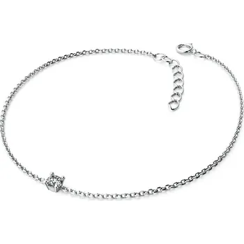 Módní doplněk Dámský náramek bílé zlato 585/1000 přírodní diamant 0.130 ct G/SI 10828-NR01-B délka 18 cm