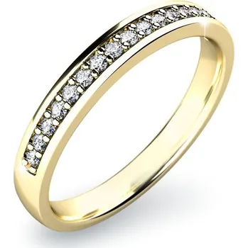 Módní doplněk Zásnubní prsten žluté zlato 585/1000 přírodní diamant 0.102 ct G/SI ZP-10813D-ZL velikost 55