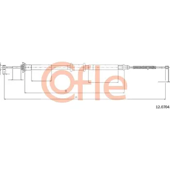 Lanko parkovací brzdy Tažné lanko, parkovací brzda COFLE 92.12.0704