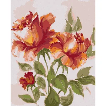 Hračka Diamondi Diamantové malování - ČERVENOORANŽOVÉ RŮŽE Rozměr: 40x50 cm, Rámování: bez rámu a bez vypnutí plátna