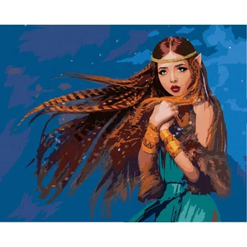 Hračka Diamondi Diamantové malování - ELFÍ PRINCEZNA Rozměr: 40x50 cm, Rámování: bez rámu a bez vypnutí plátna