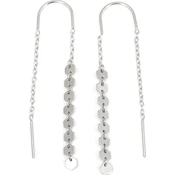 Náušnice Stříbrné řetízkové provlékací naušnice STNAU1614F