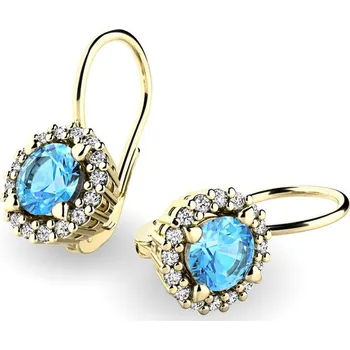 Náušnice Dámské náušnice žluté zlato 585/1000 přírodní diamant 1.00 ct G/SI 10925-ZL-DIA-TPZ