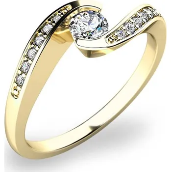 Šperk Dámský prsten přírodní diamant 0.220 ct G/SI 10844D-ZL velikost 49