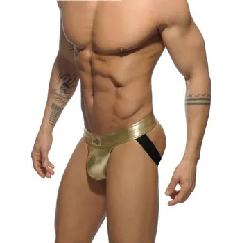 Pánské erotické prádlo Jocksy Addicted AD545 Metallic Jock zlaté L, pánské jocksy