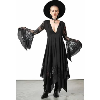 Dámské šaty šaty dámské KILLSTAR - Misty Night Maxi - Black - L