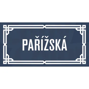 Speciální papír Cedule/tabule k označení ulice (pražská) - modrá