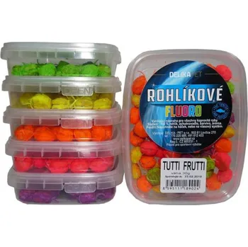 Boilies Delika-Pet Rohlíkové Fluoro boilies 30 g