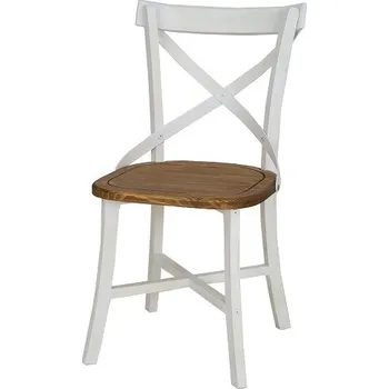 Jídelní stůl Rustikální židle WHITE HOME SIL25 z masivu Barevné provedení: Bílá patina K03 - hnědý vosk K15