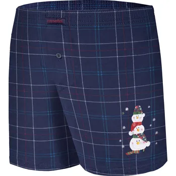 Trenýrky pánské vánoční trenky CORNETTE 015/16 Snowman5 Barva: tm.modrá, Velikost: XXL