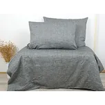 Snový svět Lněné povlečení OSNOVA černé se zipem Povlak na peřinu: Peřina 140x220 cm