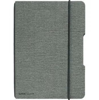 Blok Herlitz sešit flex A5 40 listů čtverečkovaný plátno černá gumička