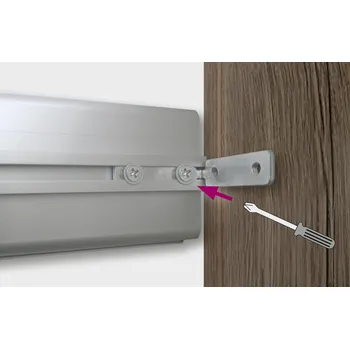 Nábytkové kování - Profil pro bezúchytkové dveře C -délka 4100mm hliník natural