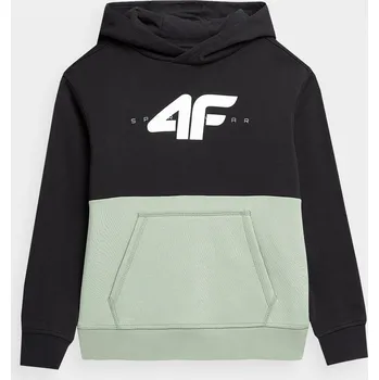 Chlapecká mikina 4F 4FJAW23TSWSM628 MINT Dětská mikina EU 140