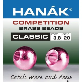Rybářský háček Mosazná hlavička Hanák Competition CLASSIC metalická růžová 2,0 mm, 20 ks
