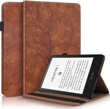 Pouzdro na tablet VSECHNONAMOBIL 38678 ART TREE Zaklápěcí pouzdro Amazon Kindle Paperwhite 5 2021 hnědé