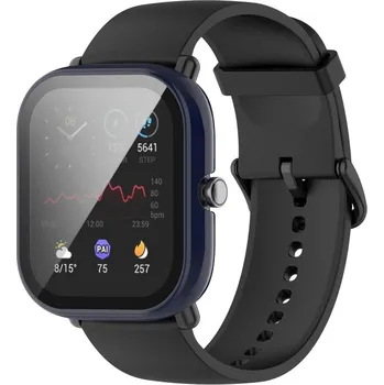 Příslušenství k chytrým hodinkám VSECHNONAMOBIL 39839 Plastový kryt s ochranným sklem pro Xiaomi Amazfit GTS 2 Mini modrý