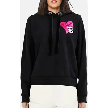 Dámská mikina Dámská černá mikina Karl Lagerfeld - Velikost S, Barva Černá 55569 221L1710