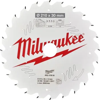 Pilový kotouč MILWAUKEE Pilový kotouč 210x30 z24 x1,9mm ATB