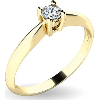 Módní doplněk Zásnubní prsten žluté zlato 585/1000 přírodní diamant 0.130 ct G/SI ZP-10942D-ZL velikost 58