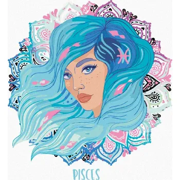 Hračka Diamondi Diamantové malování - ŽENA RYBY Rozměr: 40x50 cm, Rámování: bez rámu a bez vypnutí plátna