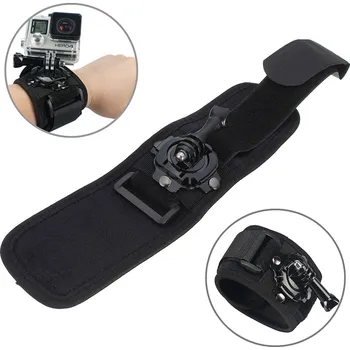 SJCAM™ Velcro Wrist, držák na zápěstí otočný nebo pevný pro Gopro, Sjcam, gitup Základna: Otočná základna