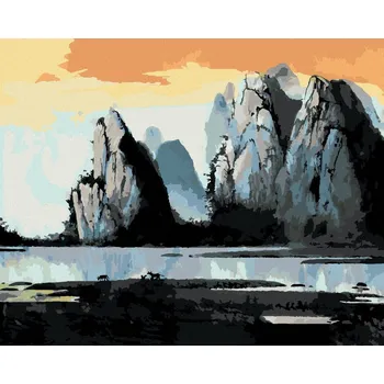 Hračka Diamondi Diamantové malování - HORSKÁ KRAJINA V ČÍNĚ Rozměr: 40x50 cm, Rámování: bez rámu a bez vypnutí plátna