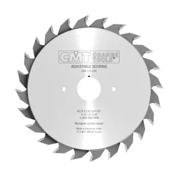 Pilový kotouč CMT Předřezový kotouč dvoudílný - D125x2,8-3,6 d22 Z12+12 HW C28912524K