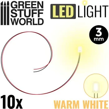 RC vybavení LED dioda teplá bílá 3mm (10 ks)