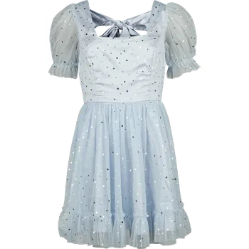 Dámské šaty Krátké šaty Rockabilly z Hell Bunny - Mini šaty Infinity - Ženy - modrá