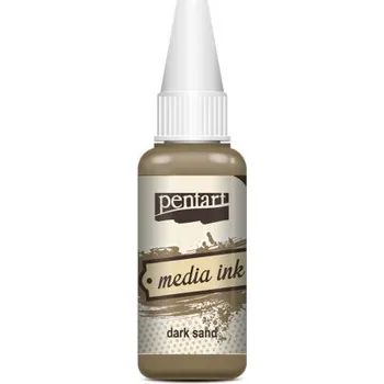 Speciální výtvarná barva Pentart Alkoholový inkoust MEDIA INK PENTART 20 ml TMAVÝ PÍSEK