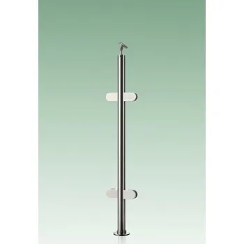 Zábradlí JAP Nerezový sloupek horní kotvení průběžný sklo AISI Typ nerezu: AISI 304