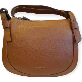 Kabelka Gianni Conti kožená dámská kabelka přes rameno koňak 2516103 cuoio