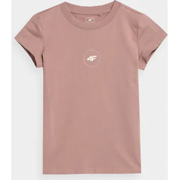 Dívčí tričko 4F 4FJAW23TTSHF0817 BEIGE Dětské tričko EU 164