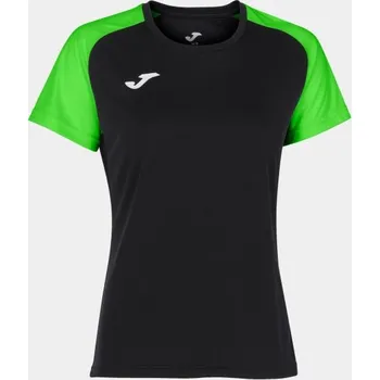 Dámské tričko Dámské/Dívčí sportovní tričko JOMA ACADEMY IV SHORT SLEEVE T-SHIRT BLACK FLUOR GREEN Velikost: 2XL, Barva: NEGRO-VERDE FLUOR