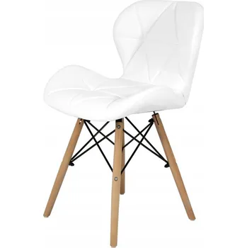 Jídelní židle JAKS ŽIDLE EKO - KŮŽE BÍLÁ, SKANDINÁVSKÝ STYL
