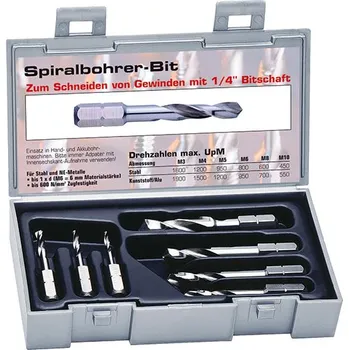 Bit Sada bitů se spirálovým vrtákem HSS Format 1-10 mm