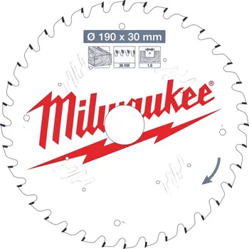 Řezný kotouč MILWAUKEE Kotouče pro okružní pily CSB P W 190 x 30 x 1.6 x 36ATB 1 ks 4932471301