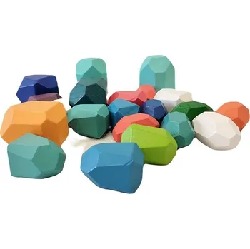 ostatní stavebnice Bavytoy Dřevěné balanční kameny delux 21 ks