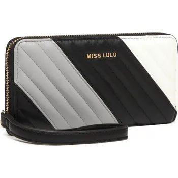 Peněženka Černošedá velká zipová dámská peněženka Hilja