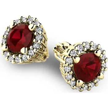 Náušnice Dámské náušnice žluté zlato 585/1000 přírodní diamant 0.50 ct G/SI 10926-ZL-DIA-GRA