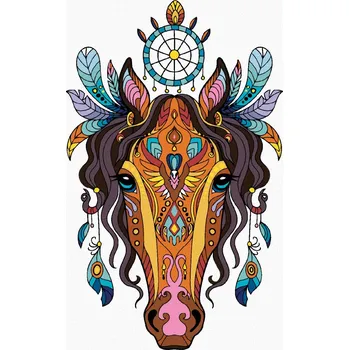 Hračka Diamondi Diamantové malování - MANDALA KŮŇ Rozměr: 40x50 cm, Rámování: bez rámu a bez vypnutí plátna