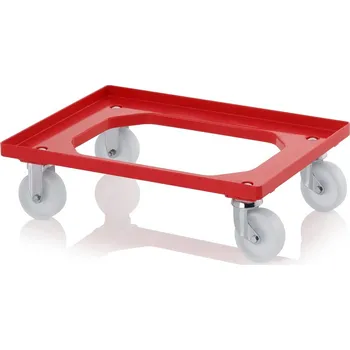 paleta Přepravní vozíky Kompakt HD s polyamidovými kolečky - Dopravní červená - Dopravní červená - RO 64.4 HD PA BO-3020