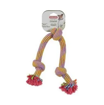Hračka pro psa Hračka pes Přetahovadlo barevné 3 uzly 48cm Zolux