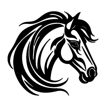 Samolepící dekorace SAMOLEPKA Kůň 103 pravá hlava (01 - černá) NA AUTO, NÁLEPKA, FÓLIE, POLEP, TUNING, VLASTNÍ TEXT, TISK, AUTOSAMOLEPKY.cz, POLEPY, OBRÁZEK, LOGO, SAMOLEPKY